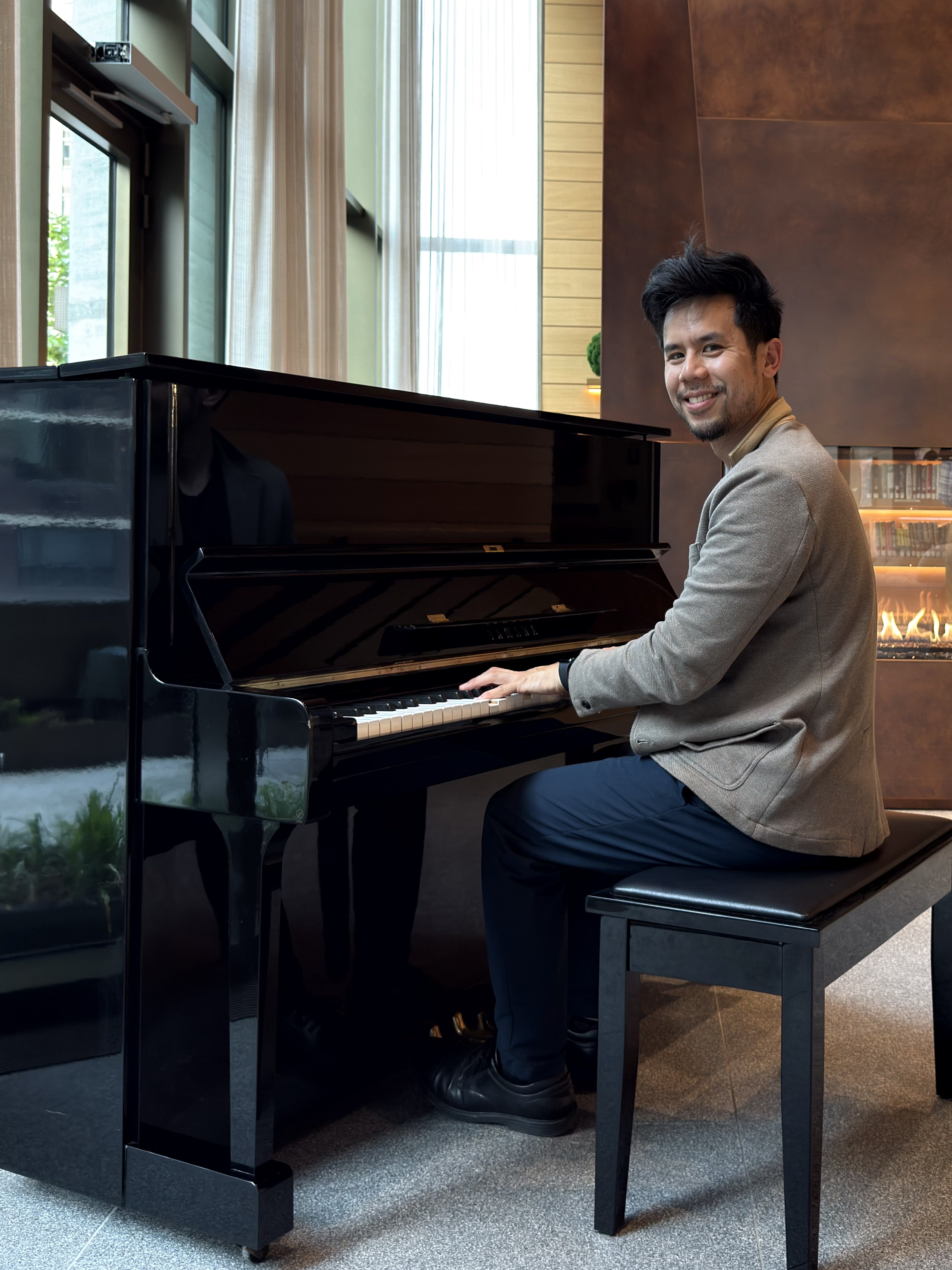 Matthew at the piano